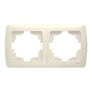Рамка 2-местная горизонтальная VIKO Carmen Кремо