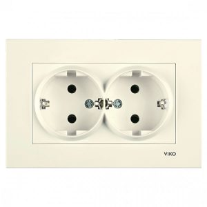 Розетка двойная VIKO Karre Крем