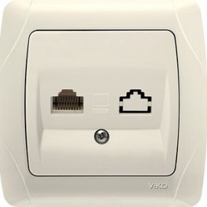 Розетка компьютерная одинарная VIKO Carmen Крем