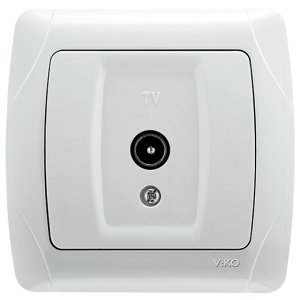 Розетка TV (концевая) VIKO Carmen Белый