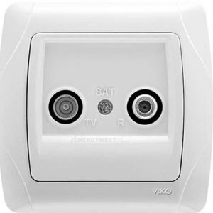 Розетка TV+R (телевизионная + радио) VIKO Carmen Белая