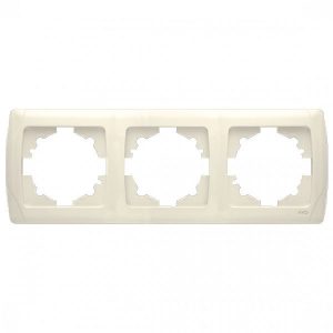 Тройная рамка VIKO Carmen горизонтальная Крем