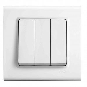 Выключатель трехклавишный VIKO Linnera Белый