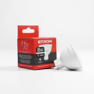 LED лампа ETRON Light 1-ELP-066 MR16 8W 4200K 220V GU5.3