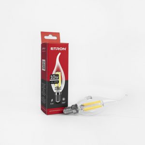LED лампа ETRON Filament 1-EFP-136 С37T 10W 4200K E14 Clear