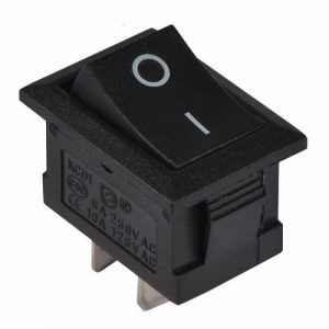 Переключатель Lemanso LSW08 малый черный KCD1-101-1