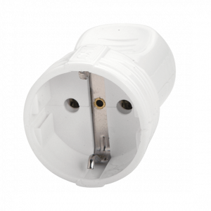 Штепсель с заземлением белый 16A VIKO