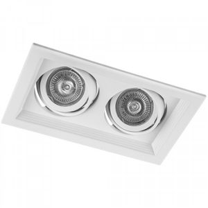 Светильник Feron поворотоный DLT202 2хMR16 белый