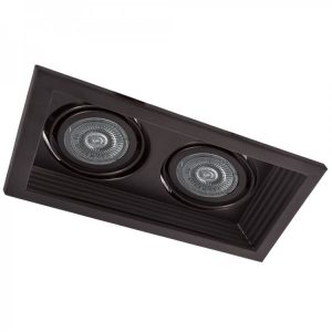 Светильник Feron поворотоный DLT202 2хMR16 черный