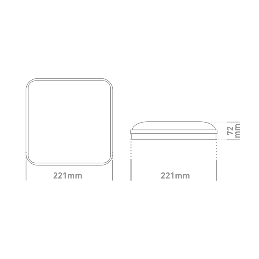 Светильник ЖКХ LED GLOBAL GBH 08 20W 5000K графит (1-GBH-08-2050-S)(Квадрат)