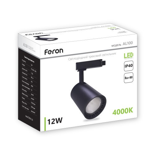 Трековый светильник LED Feron AL100 12W черный — изображение 4