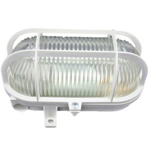 Светильник ЖКХ НББ 20У-60 60Вт овал с решеткой белый