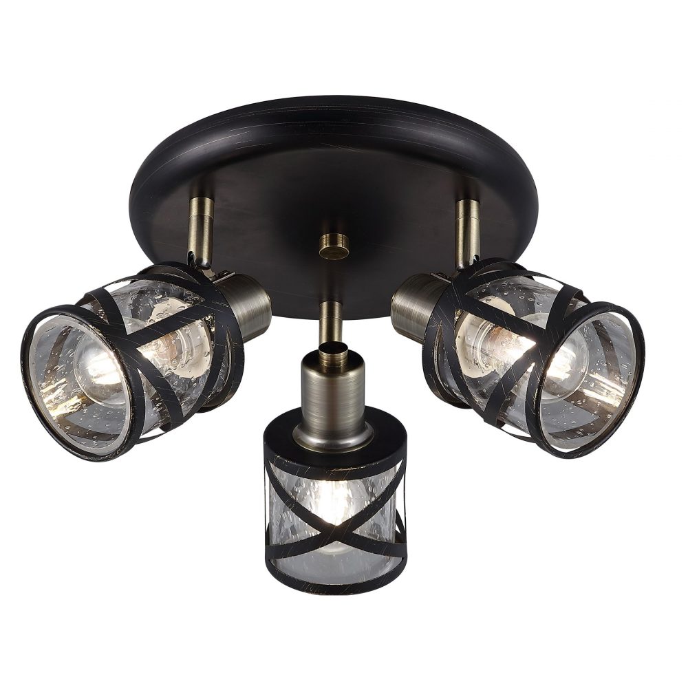Люстра INL-6146C-03 Antique brass & Wengue E14 3x40Вт
