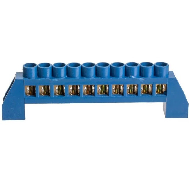 Шина нулевая изолированная на 10 отверстий Lemanso LMA070