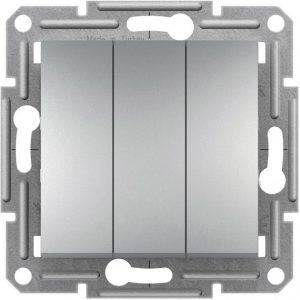 Выключатель трехклавишный Schneider Asfora Белый (EPH2100161)