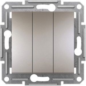 Выключатель трехклавишный Schneider Asfora Бронза (EPH2100169)