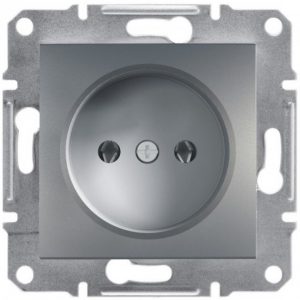 Розетка без заземления Schneider Asfora Сталь (EPH3000162)