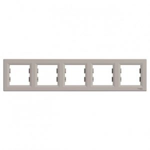 Рамка 5-местная горизонтальная Schneider Asfora Бронза (EPH5800569)