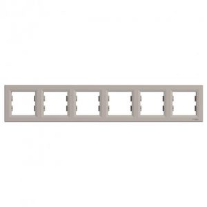 Рамка 6-местная горизонтальная Schneider Asfora Бронза (EPH5800669)