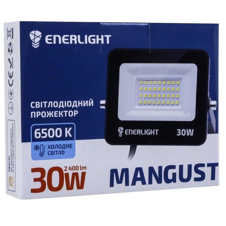Прожектор Enerlight MANGUST 30Вт 6500K 220V IP65 (MANGUST30SMD80С)