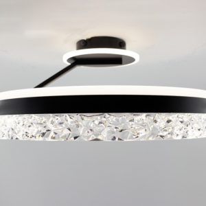 Подвесная люстра LED ESLLSE STELLA С ICE 90W 2R-APP-500x215-BLACK/WHITE с пультом и приложением