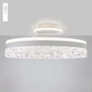 Подвесная люстра LED ESLLSE STELLA С ICE 90W 2R-APP-500x215-WHITE/WHITE с пультом и приложением