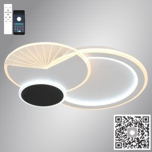 Люстра LED ESLLSE COMETA 90W-3R-APP-500x60-WHITE/BLACK-220-IP20 с пультом и приложением