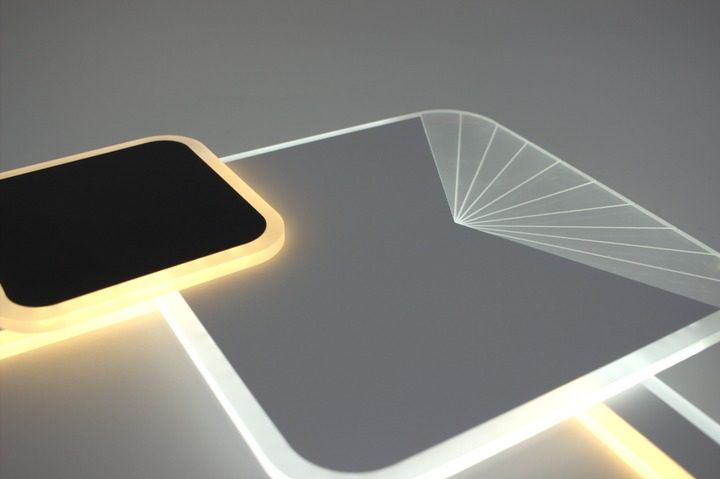 Люстра LED ESLLSE COMETA 105W-3S-APP-500x60-WHITE/BLACK-220-IP20 с пультом и приложением