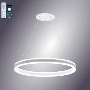 Подвесная люстра LED ESLLSE STELLA 96W S-APP-600Х1200-WHITE/WHITE Белая с пультом и приложением
