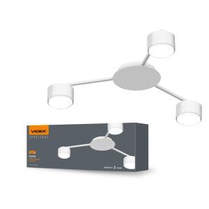 Светильник (Подсветка) VIDEX VL-SPF20B-W под лампу 3xGX53 накладной Белый