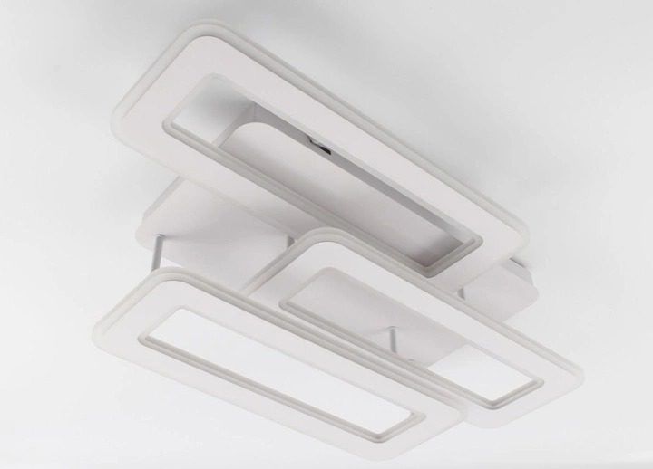 Люстра LED ESLLSE TRIPLEX DOUBLE 110W 3L-APP-650x370x140-WHITE/WHITE-220-IP20 с пультом и приложением