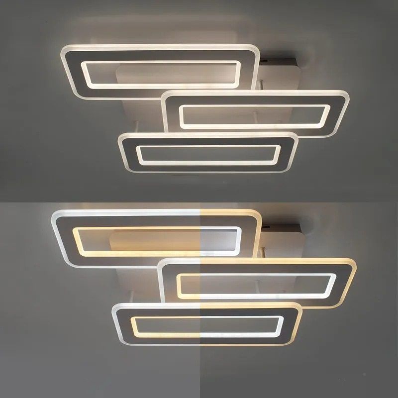 Люстра LED ESLLSE TRIPLEX DOUBLE 110W 3L-APP-650x370x140-WHITE/WHITE-220-IP20 с пультом и приложением