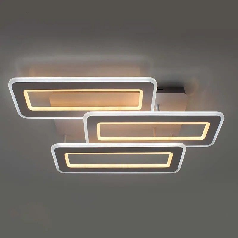 Люстра LED ESLLSE TRIPLEX DOUBLE 110W 3L-APP-650x370x140-WHITE/WHITE-220-IP20 с пультом и приложением