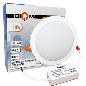 Светильник LED Biom CB-R18W-5 18Вт круглый 5000К встраиваемый