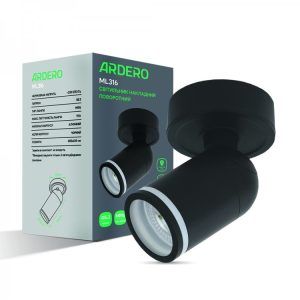 Cветильник Feron-ARDERO поворотный ML316 MR-16/G5.3 черный