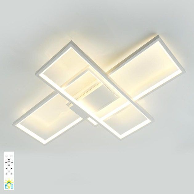 Люстра LED ESLLSE SVEN 85W 3S SMART 690x470x85-WHITE-220-IP20 с пультом и приложением