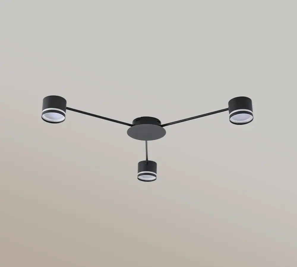 Люстра Esllse GUSTAV 3R 850x85 мм Черная на 3 лампы GX53