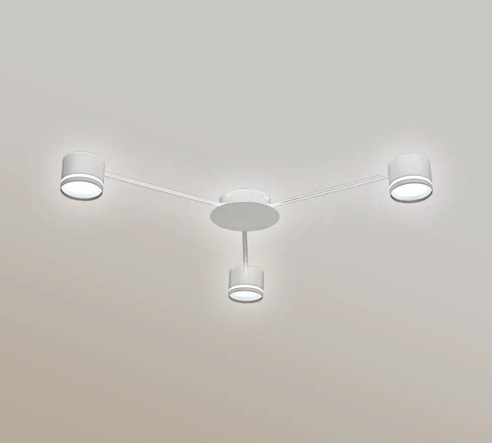 Люстра Esllse GUSTAV 3R 850x85 мм Белая на 3 лампы GX53