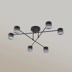 Люстра Esllse GUSTAV 6R 850x240 мм Черная на 6 ламп GX53