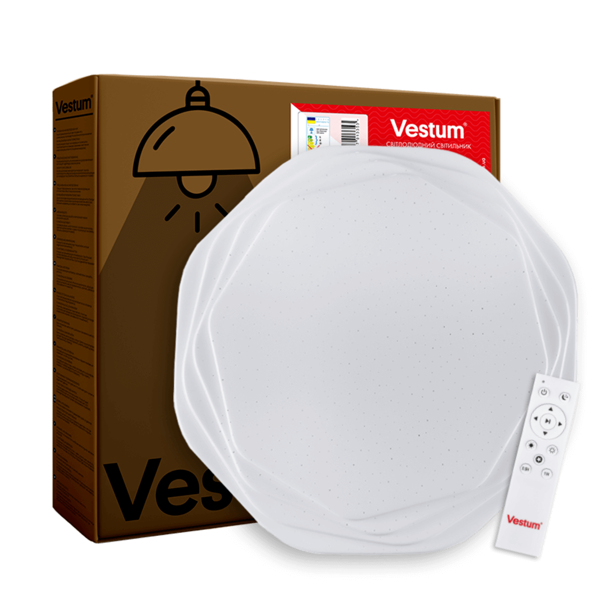 Cветильник LED VESTUM ROSE 80W звездное небо c ду (VS-91018)