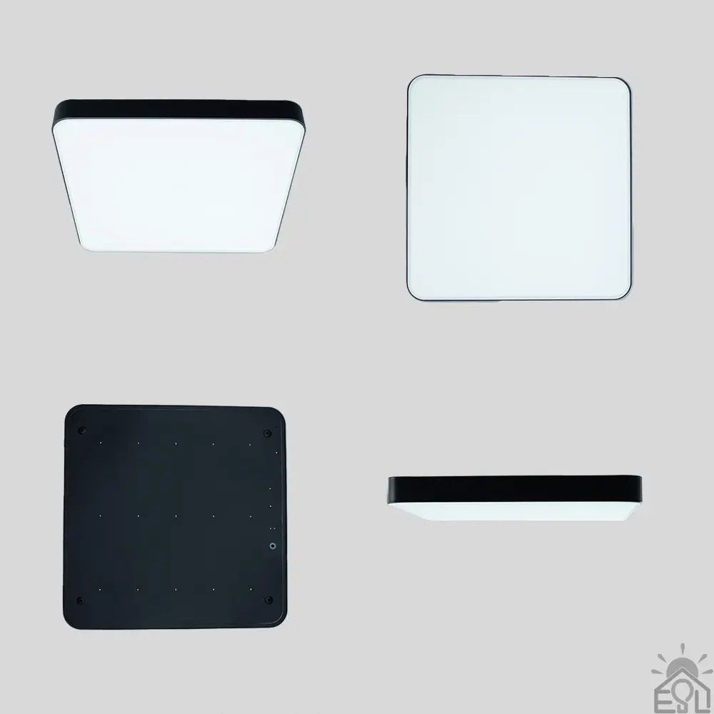 Люстра LED ESLLSE ONIX 90W S ON/OFF 500x500x50-BLACK-220-IP20 Управляемая выключателем (без пульта)