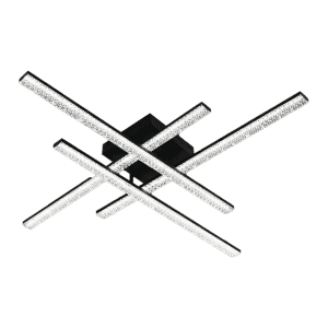 Люстра LED ESLLSE LINE-60W-4L-SMART-810x810x125-BLACK-220-IP20 с пультом и приложением