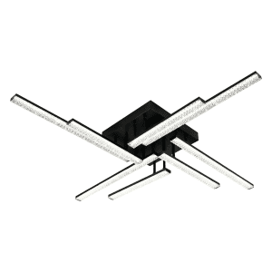 Люстра LED ESLLSE LINE-76W-8L-SMART-955x955x125-BLACK-220-IP20 с пультом и приложением