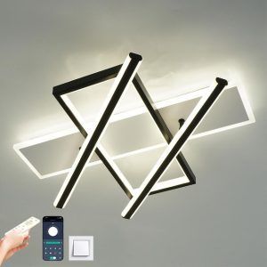 Люстра LED ESLLSE PALLA 110W 3S-SMART-500x460x80-BLACK/WHITE-220-IP20 (10515) с пультом и приложением