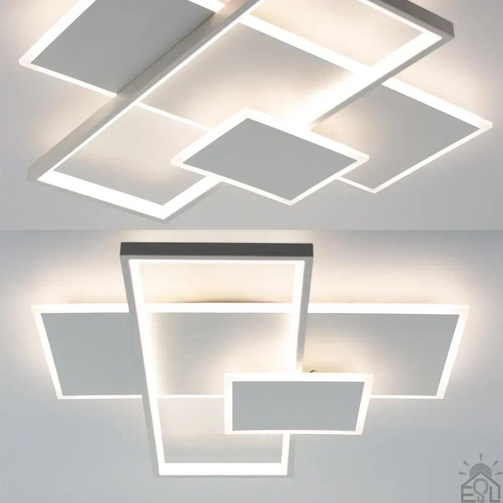 Люстра LED ESLLSE LAMPARAS 90W 3L-SMART-510x510x58-WHITE-220-IP20 (10560) с пультом и приложением