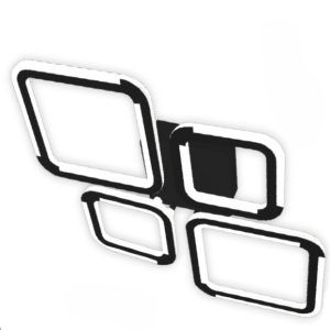 Люстра светодиодная LUMINARIA SELENA 75W 5S BLACK 3000К-6500К c пультом