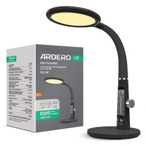 Настольный LED светильник Feron-ARDERO DE1742ARD 12Вт 3000-6000K черный