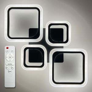 Люстра LED LUMINARIA OVAL 80W 4S BLACK 3000К-6500К c пультом