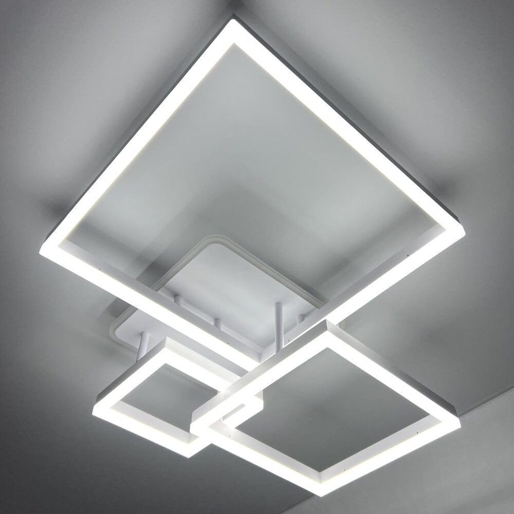 Люстра светодиодная LUMINARIA GENNY SQUARE RGB 105W 4S WHITE 3000К-6500К c пультом