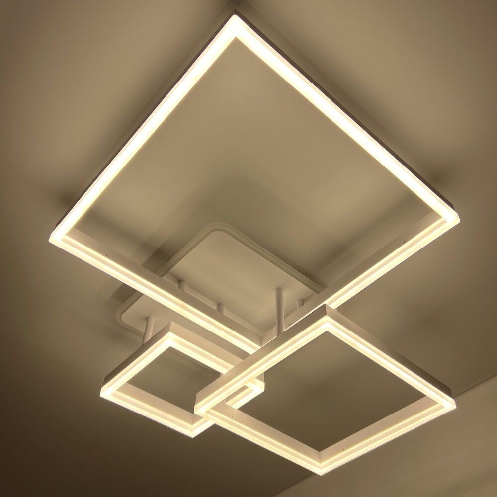 Люстра светодиодная LUMINARIA GENNY SQUARE RGB 105W 4S WHITE 3000К-6500К c пультом